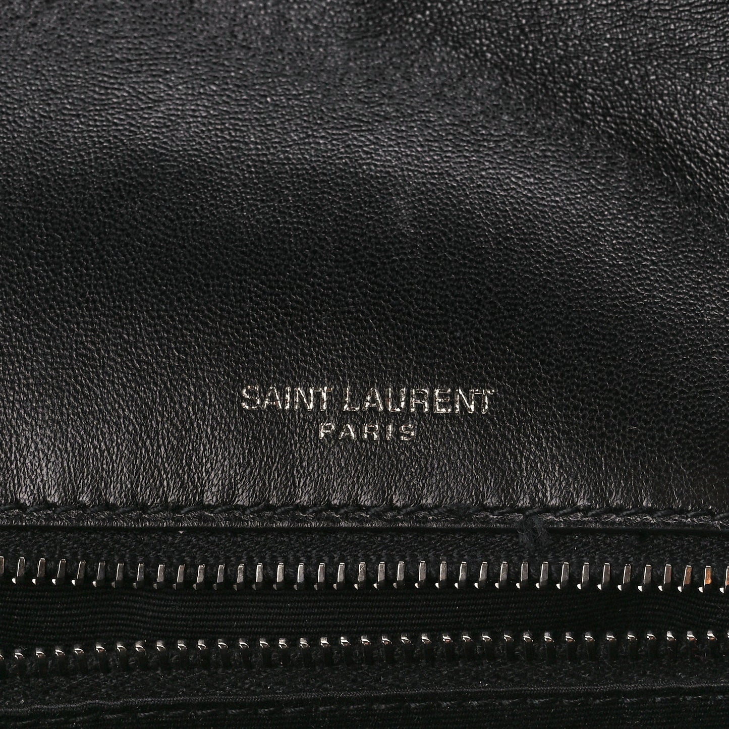 Patent Crocodile Embossed Lambskin Monogram Medium Niki Chain Satchel Black