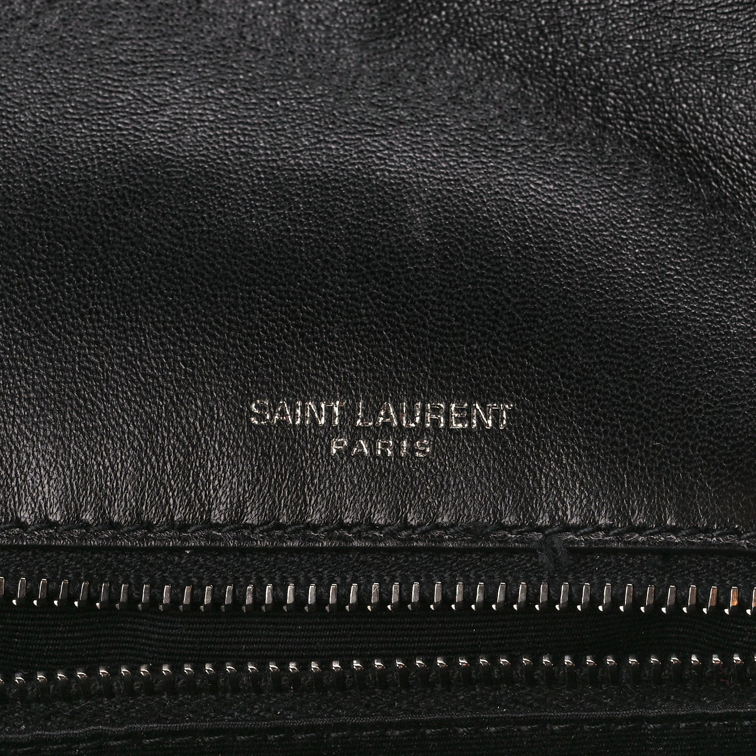 Saint Laurent Patent Crocodile Embossed Lambskin Monogram Medium Niki Chain Satchel Black 7 of 12