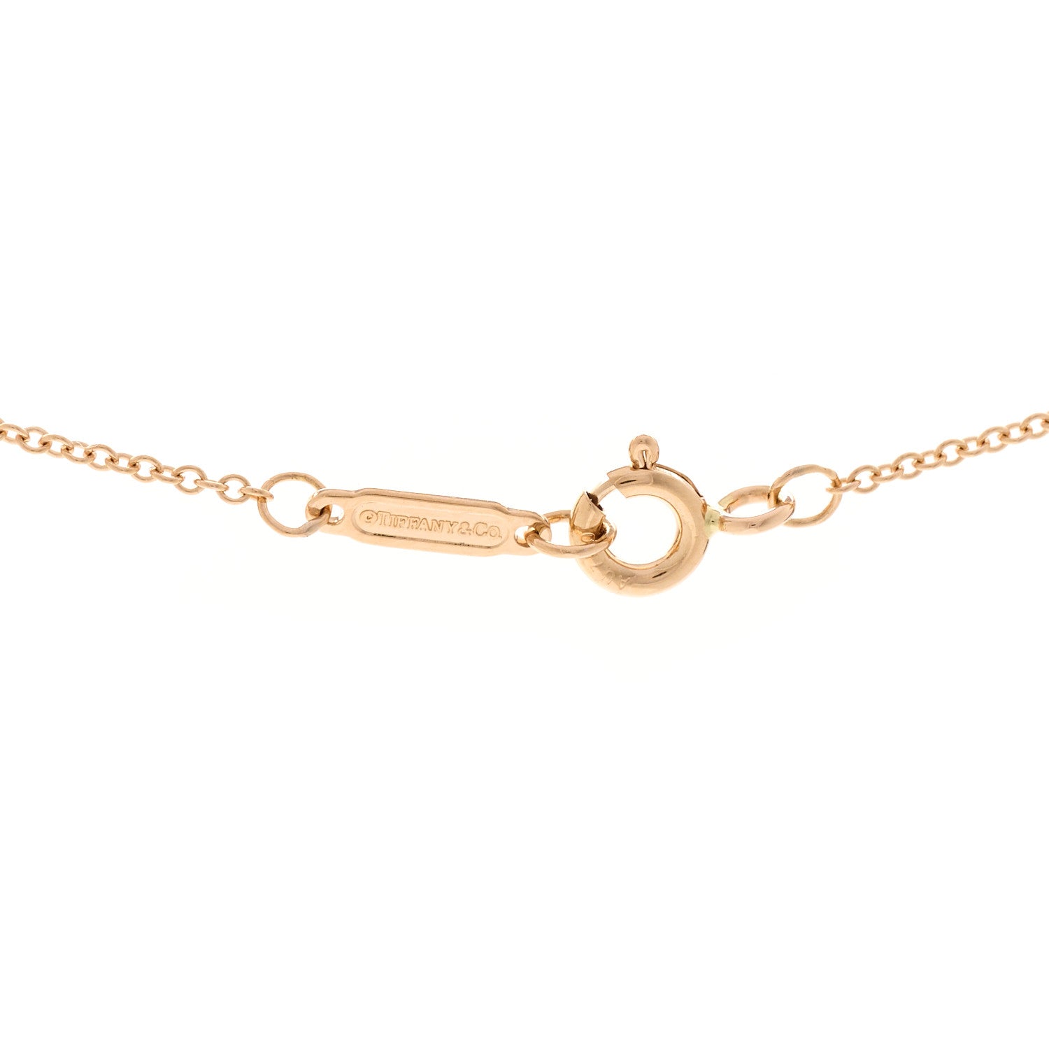 Tiffany 18K Rose Gold Diamond Small Victoria Necklace 4 of 4