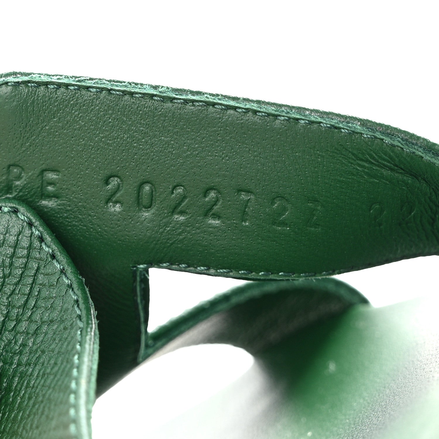 Hermes Epsom Oran Sandals 36.5 Vert Cactus 8 of 9