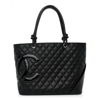 Chanel Calfskin Quilted Large Cambon Tote Black 1 of 12