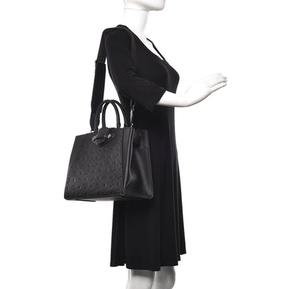 MCM Calfskin Ottomar Monogram Medium Essential Tote Black 3 of 11