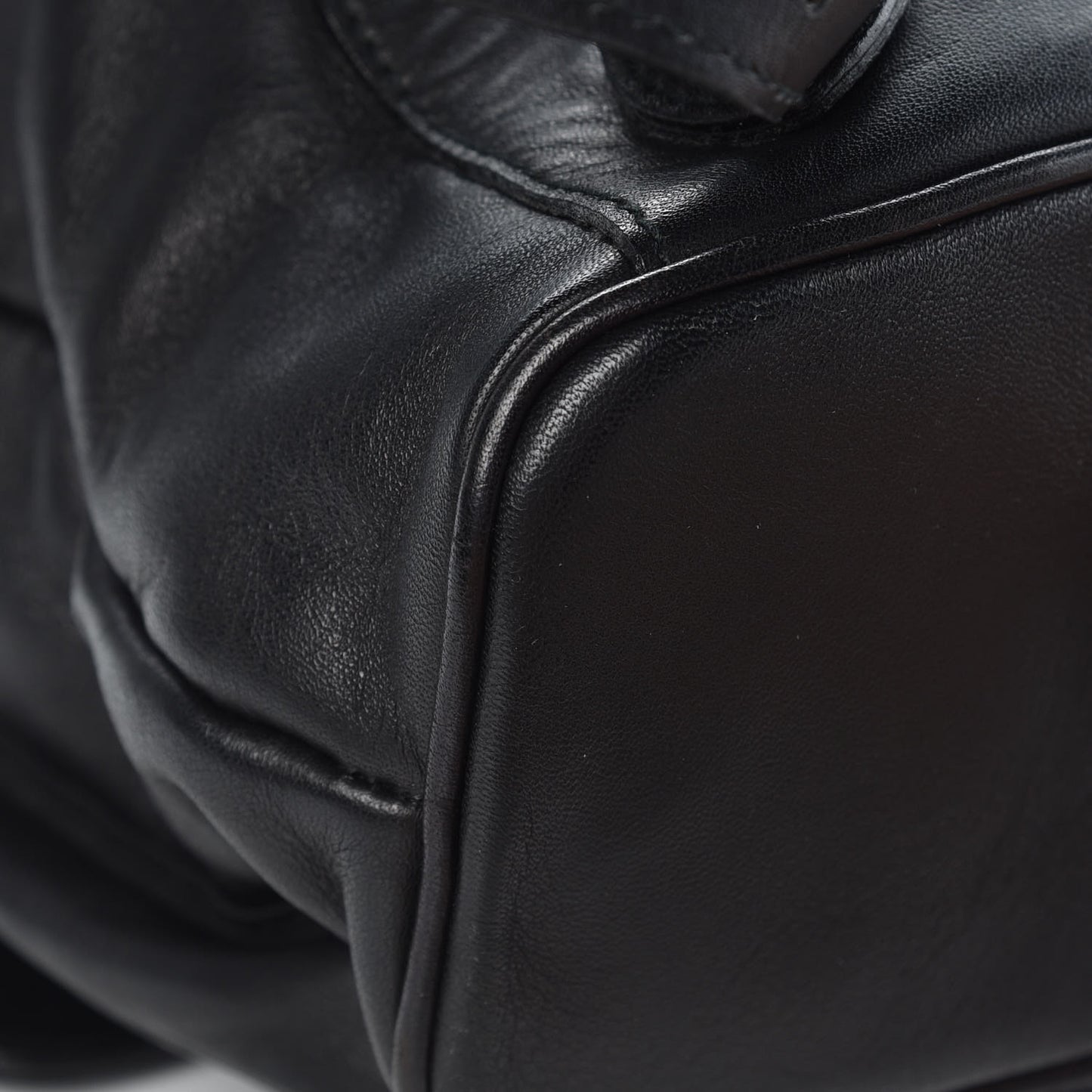 Calfskin Bamboo Backpack Black