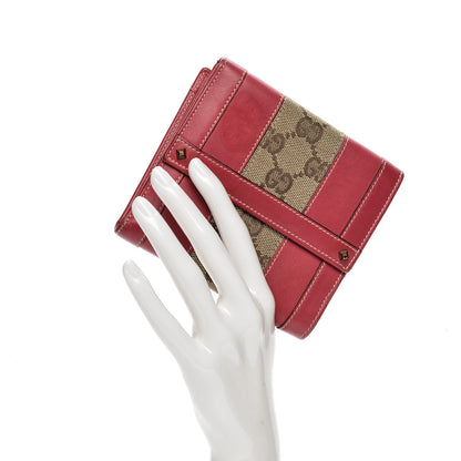 Gucci Calfskin Monogram Compact Wallet Pink 2 of 9