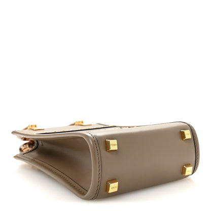 Fendi Vitello King Plexiglass Elaphe Python Print Logo Mini Fendi Sunshine Shopper Tote Tartufo Daisy Roccia 4 of 10