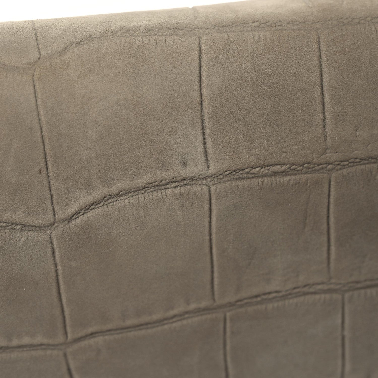 Celine Crocodile Embossed Calfskin Suede Medium Trapeze Taupe 18 of 19