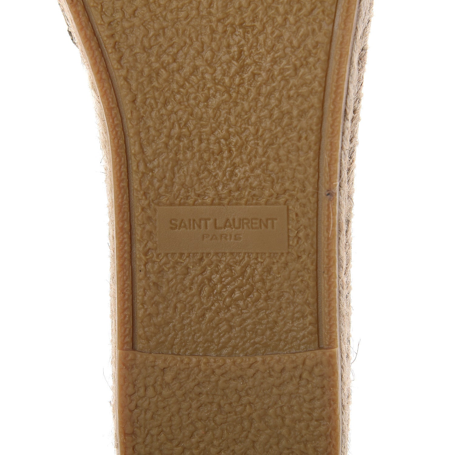 Saint Laurent Metallic Lambskin Monogram Espadrilles 39.5 Platino 6 of 7