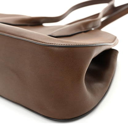 The Row Polished Saddle Calfskin Alger Shoulder Bag Deep Brown 9 of 9