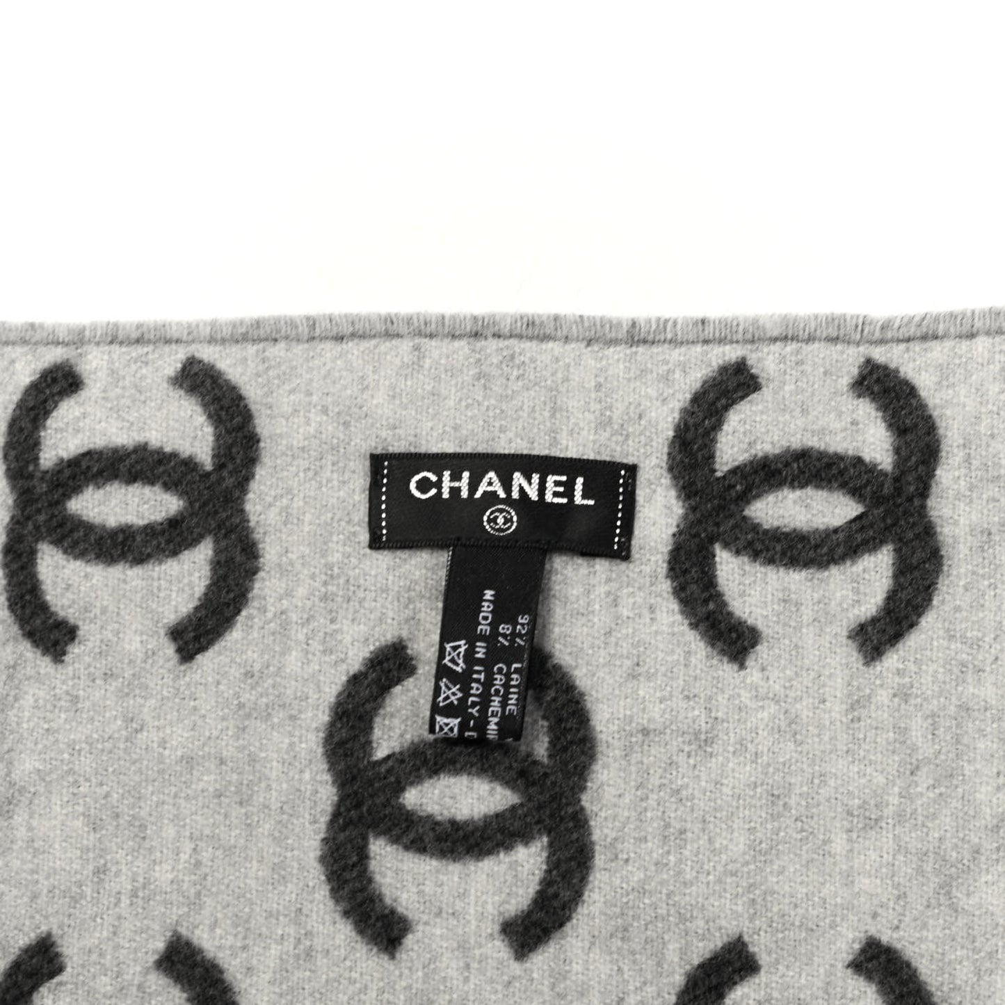 Wool Cashmere CC Scarf Grey