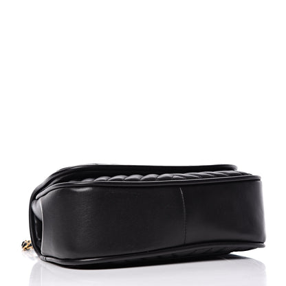 Chanel Lambskin Reverse Chevron Quilted Round Top Handle Flap Black 4 of 10