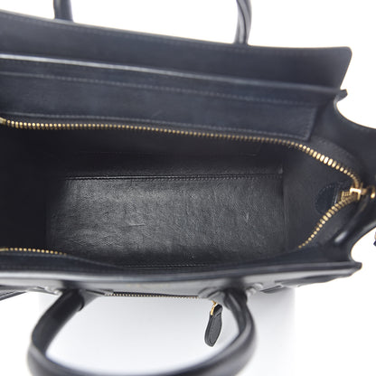 Celine Smooth Calfskin Nano Luggage Black 5 of 10