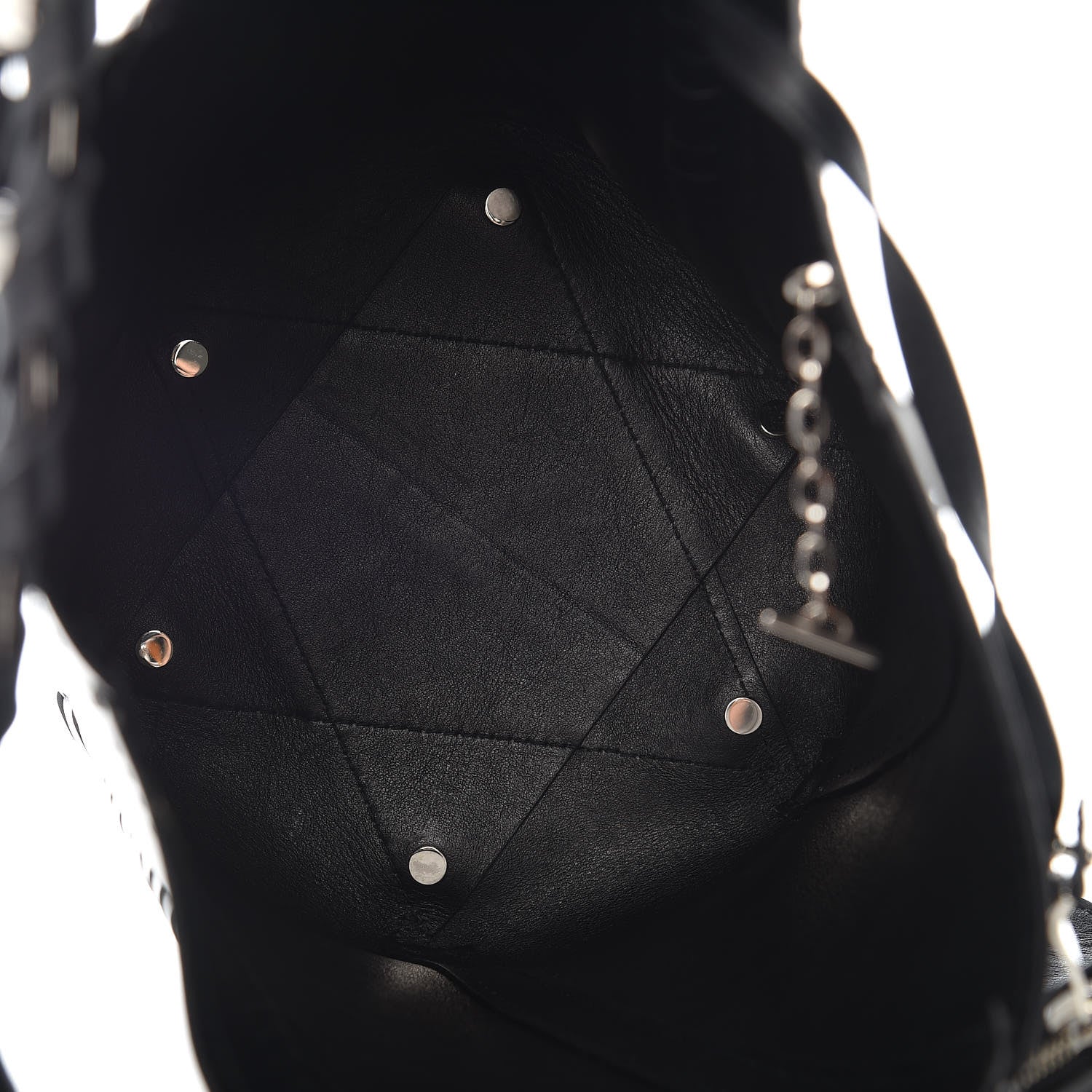 Proenza Schouler Smooth Calfskin Medium Hex Bucket Bag Black White 12 of 16