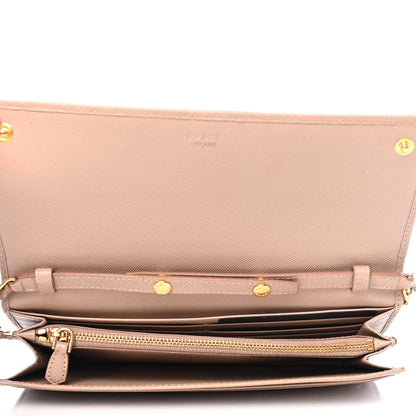Prada Saffiano Metal Oro Chain Wallet Cammeo 4 of 4