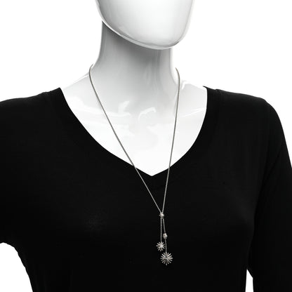 David Yurman Sterling Silver Diamond Starburst Y Necklace 2 of 4