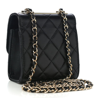 Chanel Lambskin Quilted Mini Trendy CC Clutch With Chain Black 3 of 11