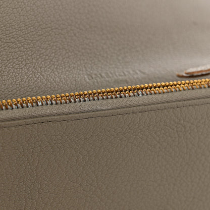 Balenciaga Chevre Gold Metallic Edge Hardware Zip Around Wallet Gris Taupe 8 of 8