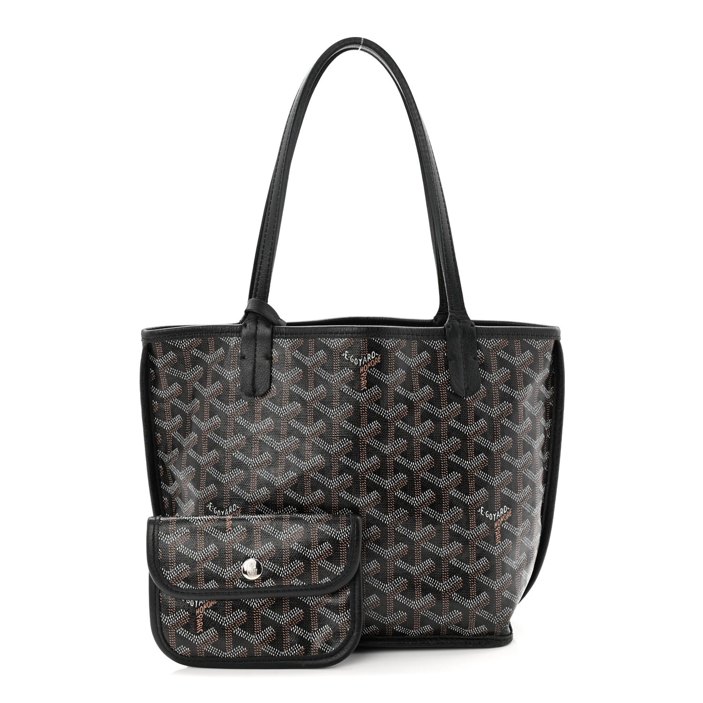 Goyardine Reversible Mini Anjou Black