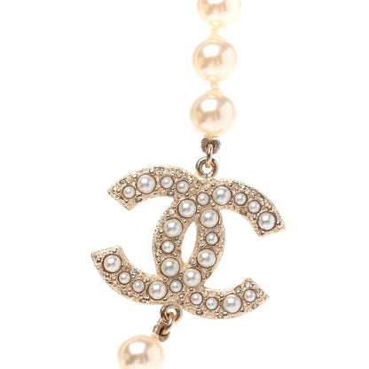 Chanel Pearl CC 100th Anniversary Necklace Light Gold 3 of 4