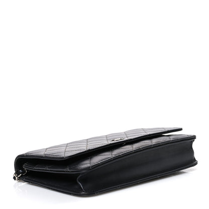 Chanel Lambskin Quilted Wallet On Chain WOC Black 4 of 11