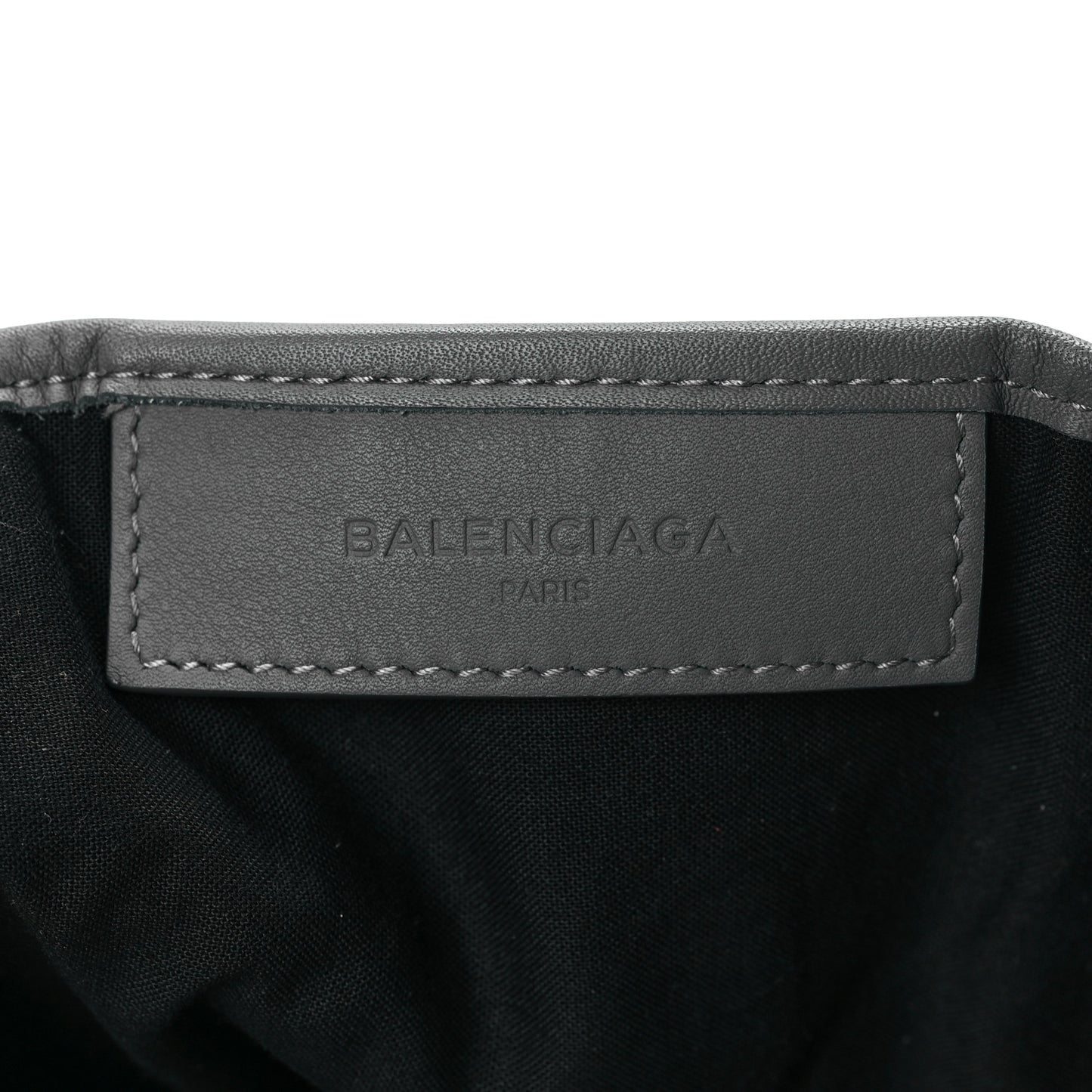 Calfskin Cabas M Shoulder Bag Gris Fossile