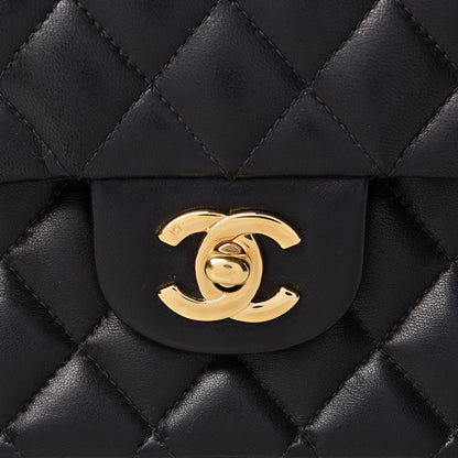 Chanel Lambskin Quilted Medium Double Flap Black 8 of 12