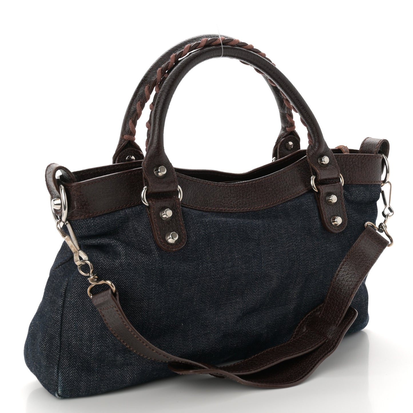 Denim Pigskin Classic Silver Hardware First Chocolate