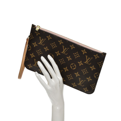 Louis Vuitton Monogram Neverfull MM GM Pochette Rose Ballerine 2 of 7