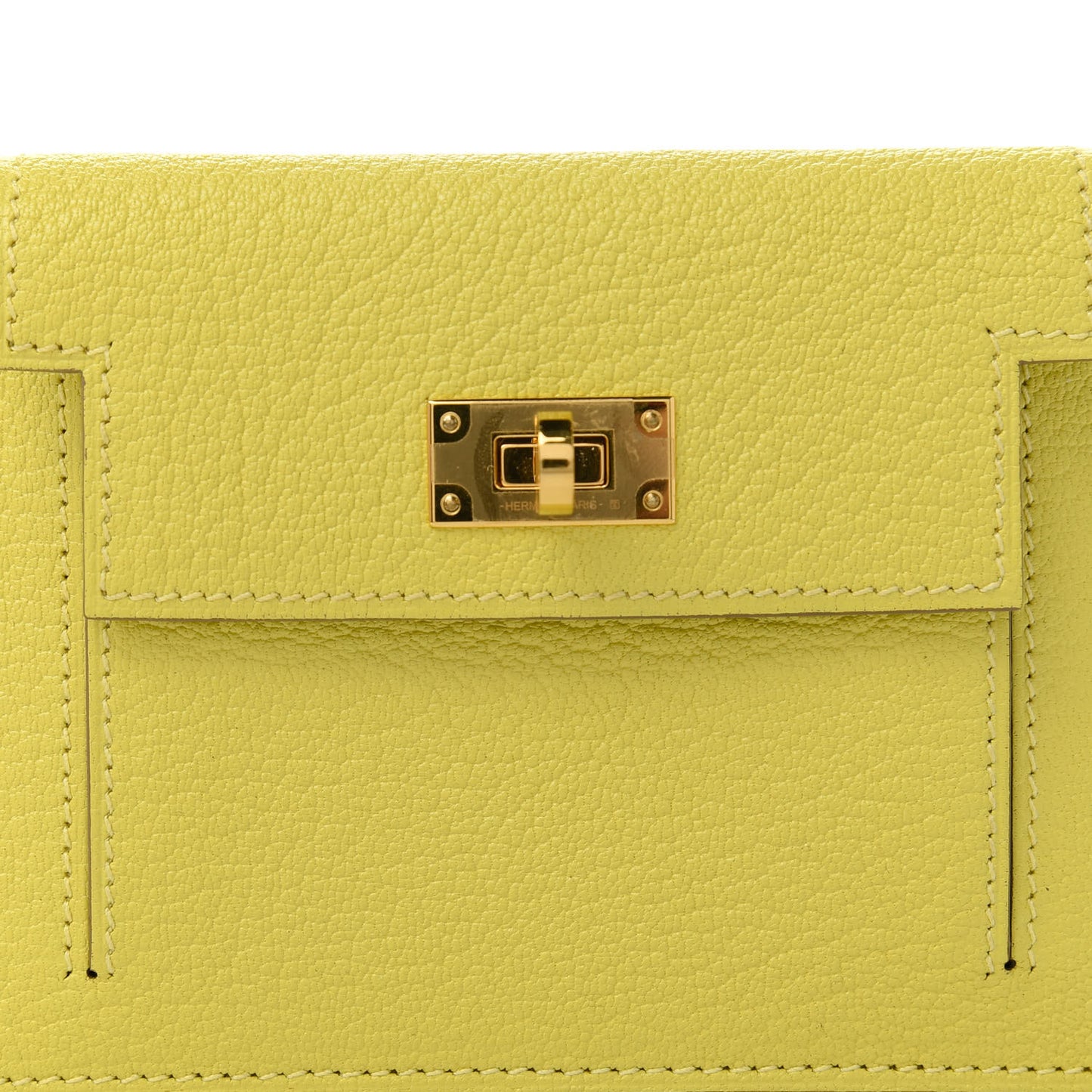 Chevre Mysore Kelly Pocket Compact Wallet Lime