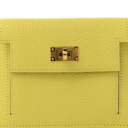 Hermes Chevre Mysore Kelly Pocket Compact Wallet Lime 8 of 9