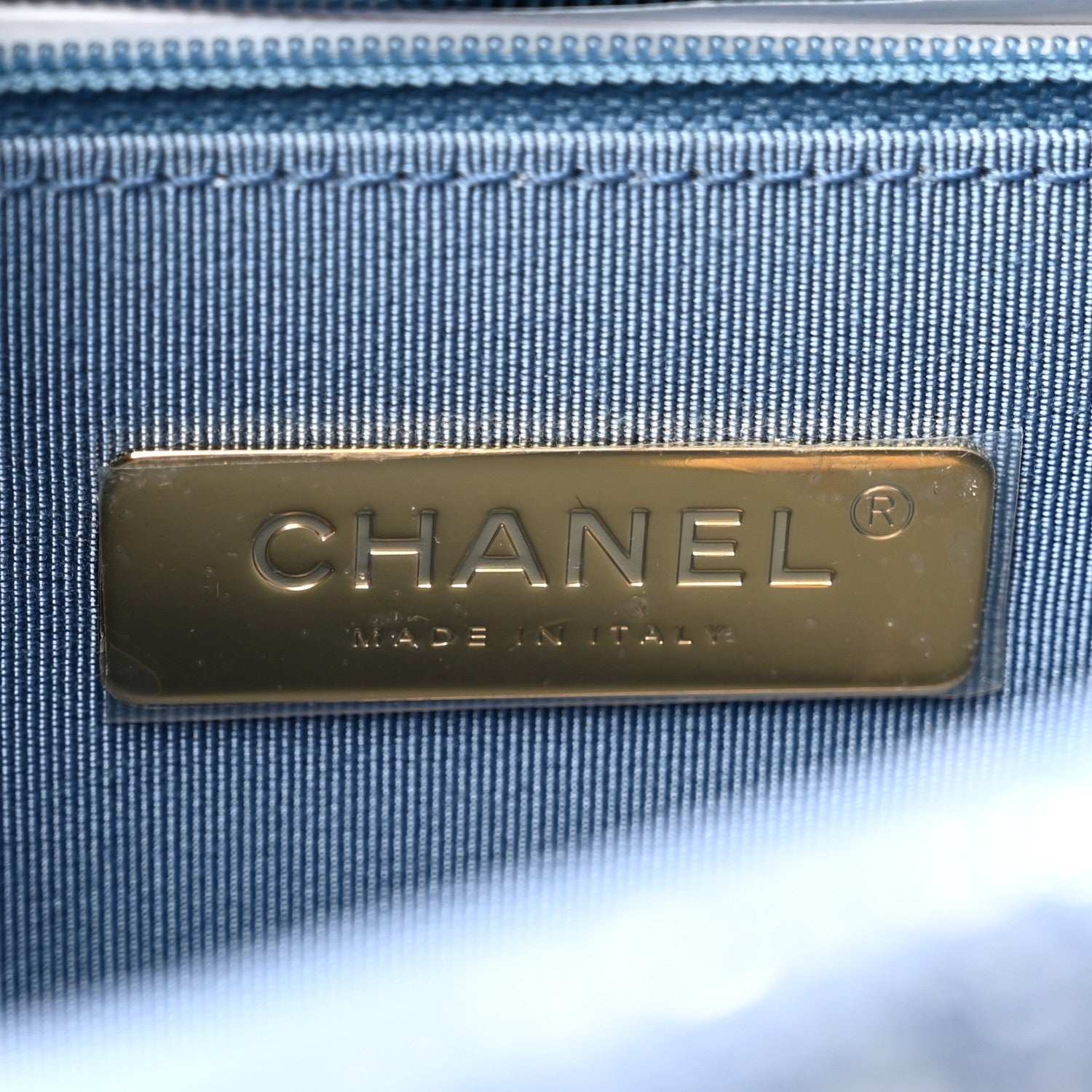 Chanel Sequin Quilted Medium Chanel 19 Flap Light Blue 6 of 10