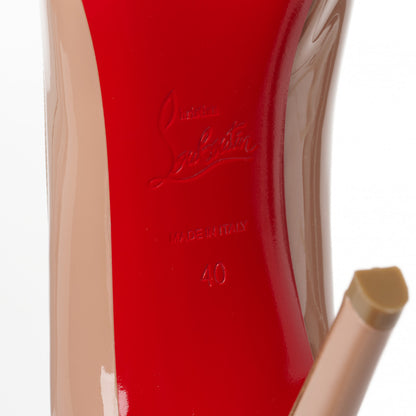 Christian Louboutin Patent Pigalle 100 Pumps 40 Nude 6 of 8