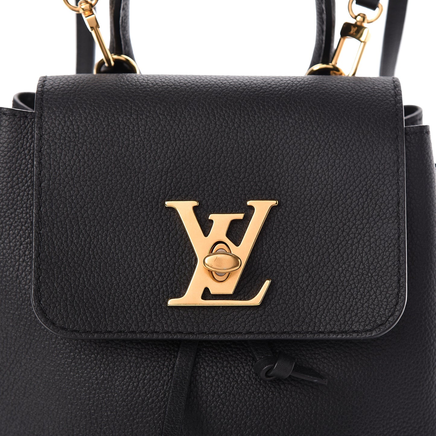 Calfskin Lockme Mini Backpack Black