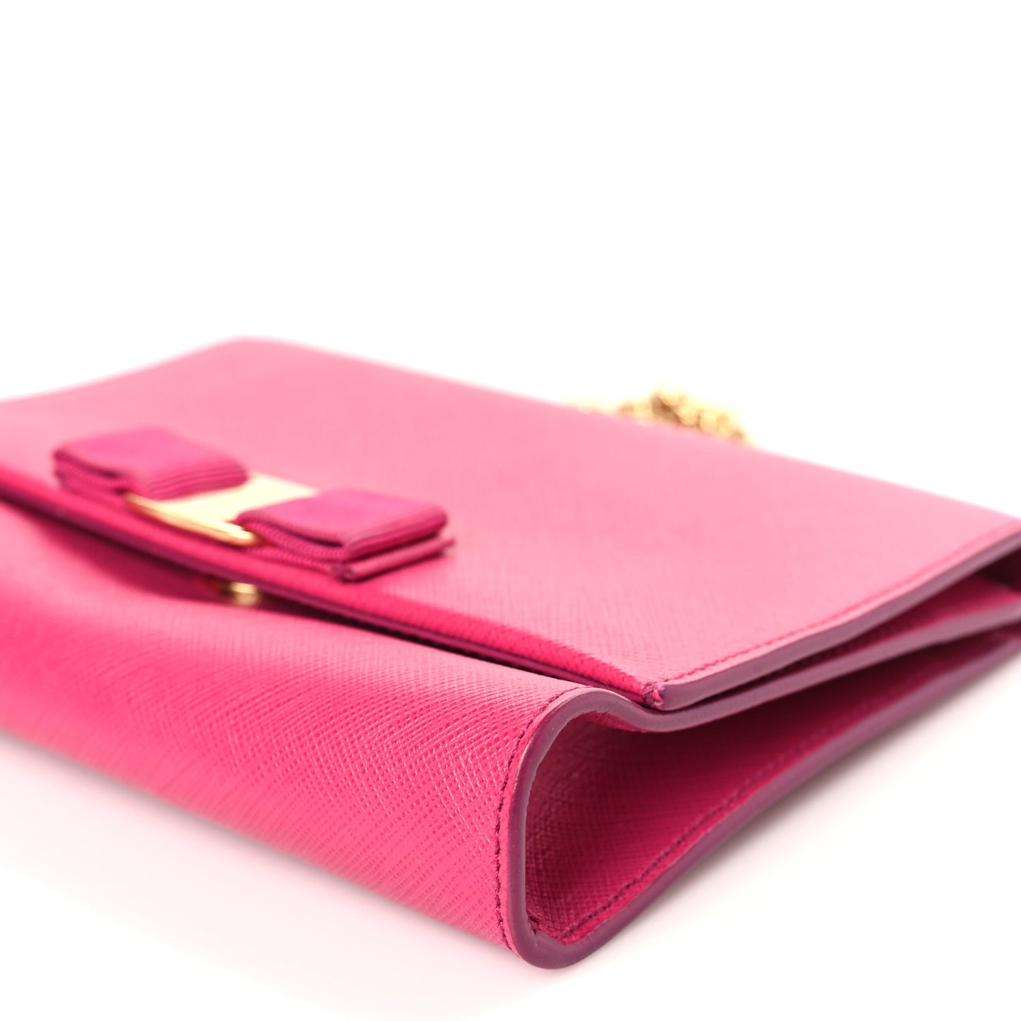 Calfskin Mini Miss Vara Bow Chain Bag Pink
