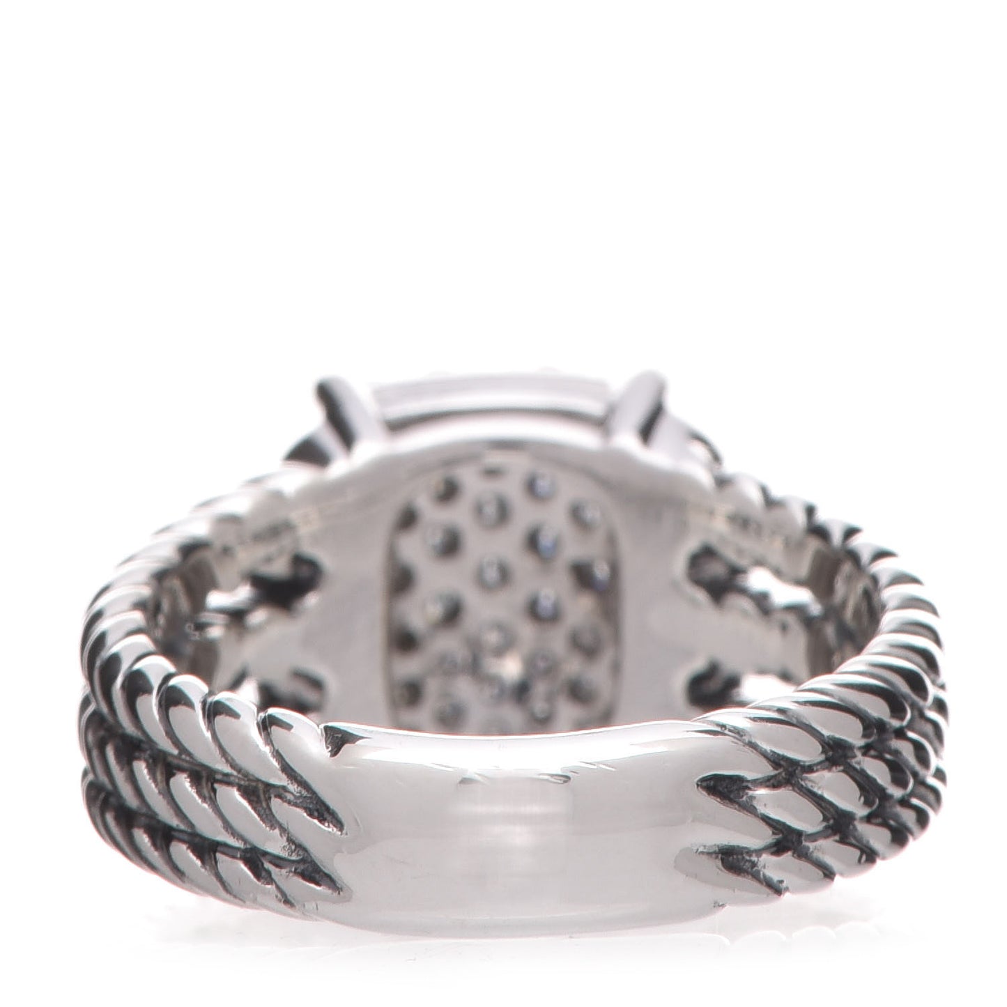 Sterling Silver Diamond 10mm Petite Wheaton Ring 49 4.75
