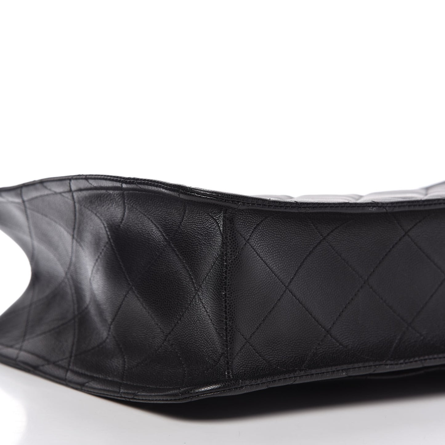 Caviar Quilted Sweet Classic Shopping Tote Black