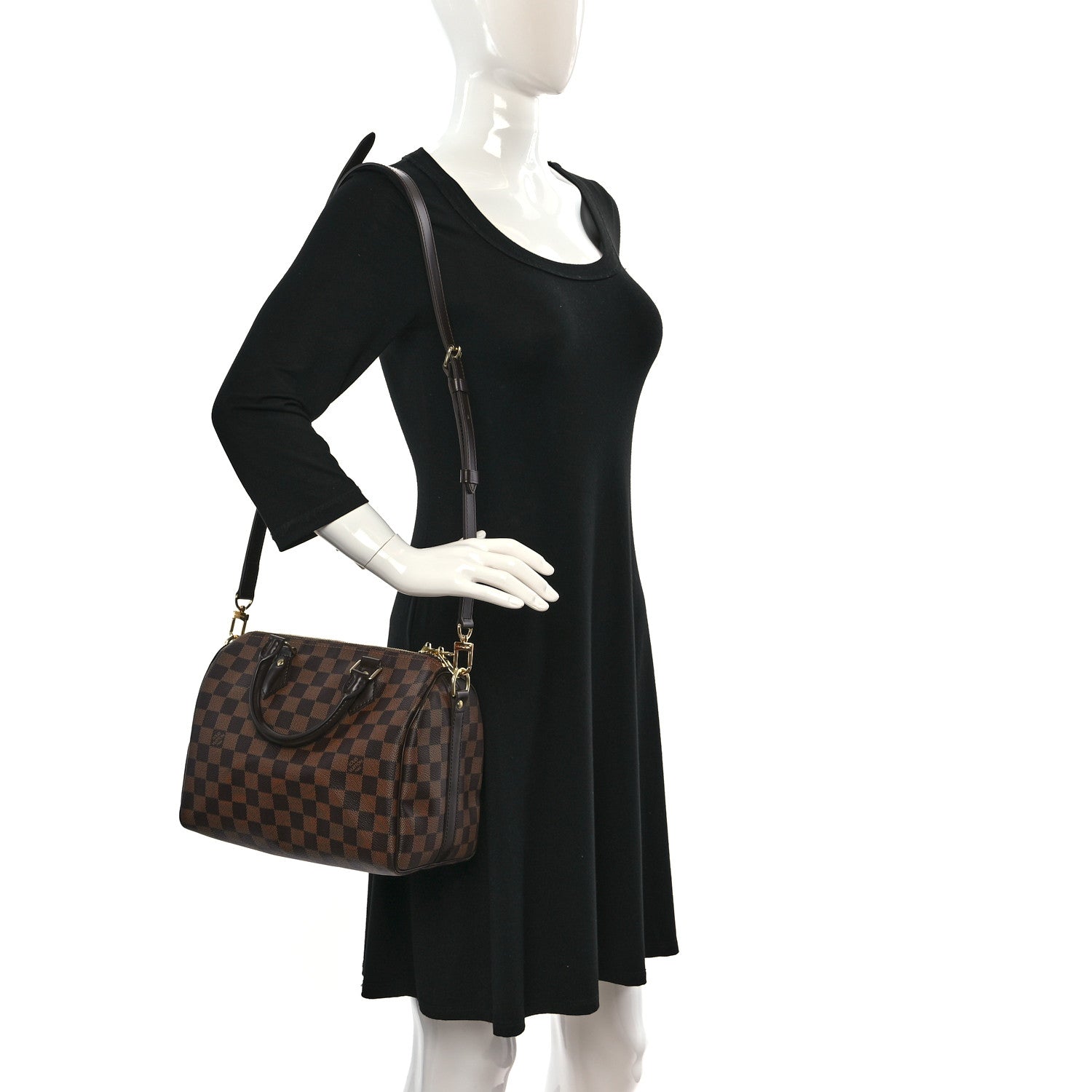 Louis Vuitton Damier Ebene Speedy Bandouliere 25 2 of 9