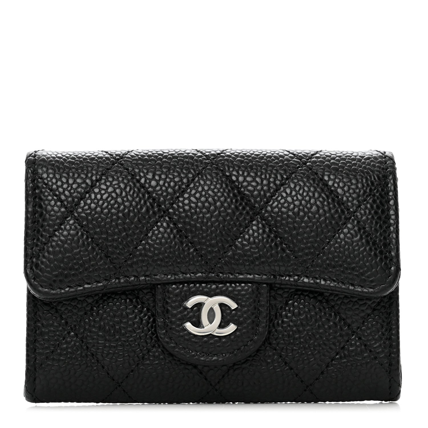 Chanel Caviar Quilted Flap Card Holder Black 1 of 9