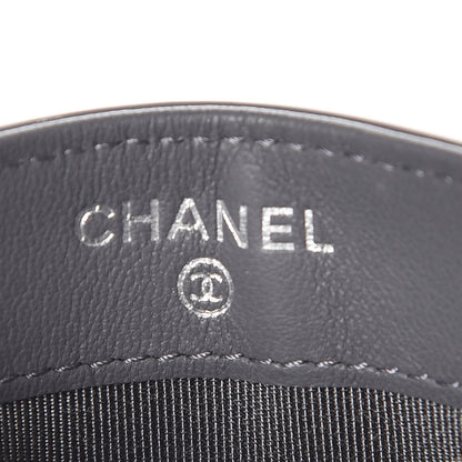 Chanel Patent Calfskin Quilted Card Holder Dark Grey 6 of 8