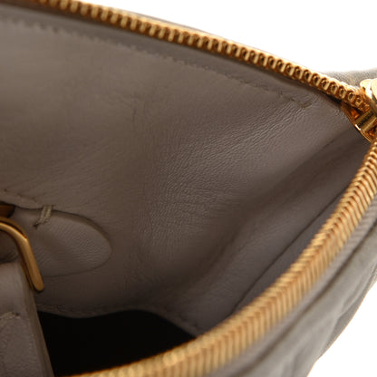 Miu Miu Nappa Matelasse Rider Clutch Miele Black White 10 of 11