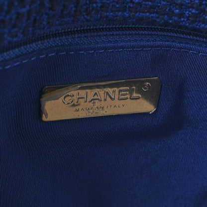 Chanel Tweed Quilted Large Chanel 19 Flap Blue 6 of 10