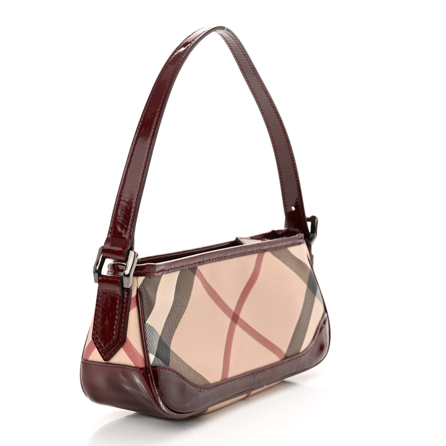 Burberry Patent Nova Check Newbury  Dark Red 2 of 11
