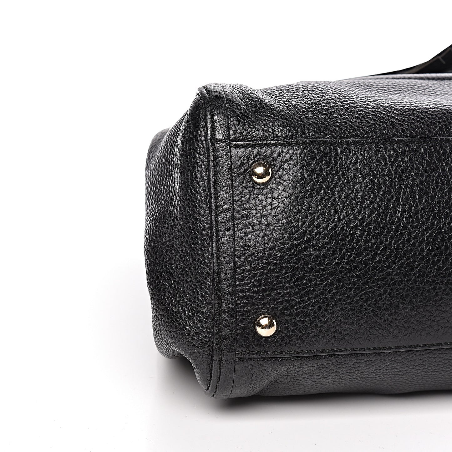 Pebbled Calfskin Medium Soho Shoulder Bag Black