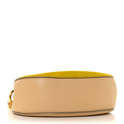 Chloe Suede Smooth Calfskin Mini Drew Shoulder Bag Cork Beige 3 of 12