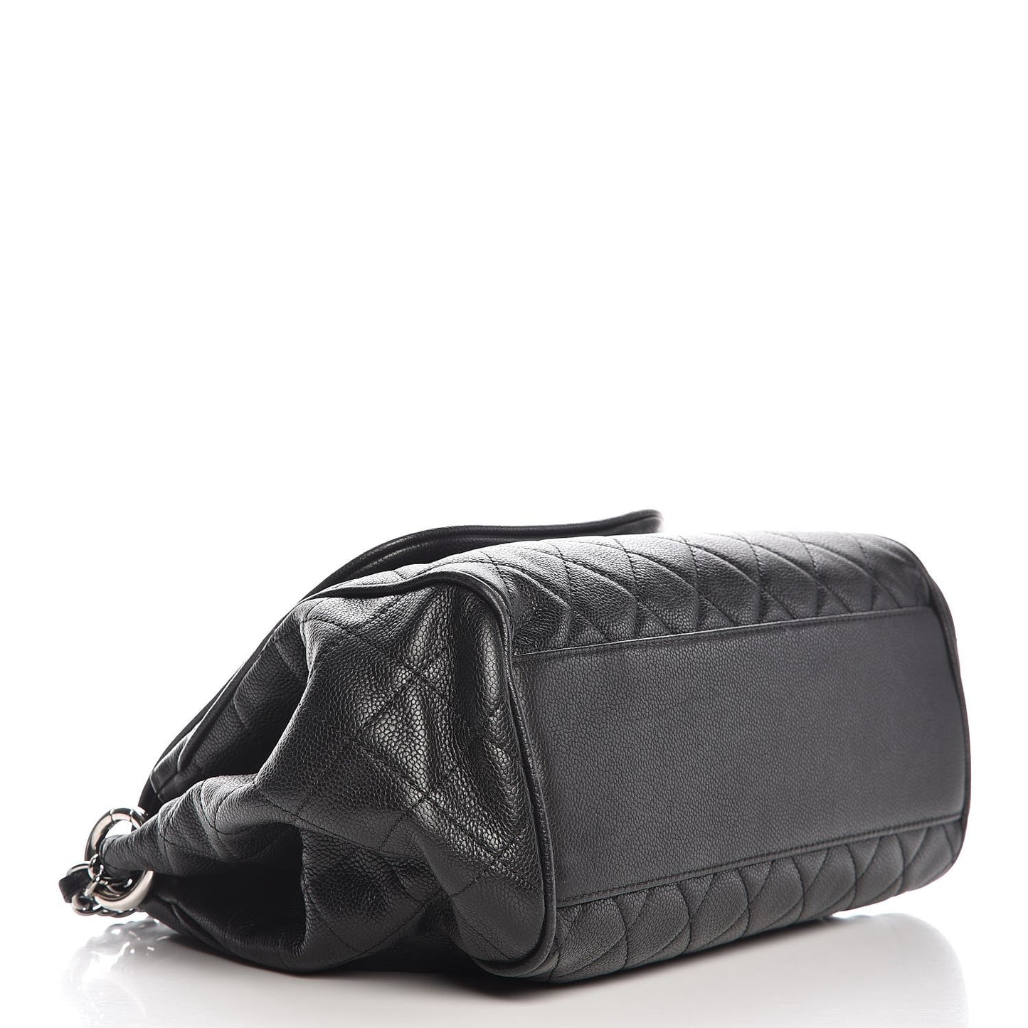 Caviar Quilted Timeless Accordion Flap Black