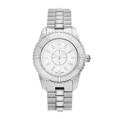 Christian Dior Stainless Steel Diamond Sapphire 29mm Christal Quartz Watch White 1 of 5