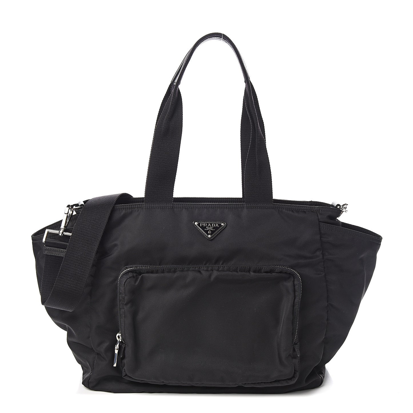 Tessuto Nylon Vela Diaper Bag Black
