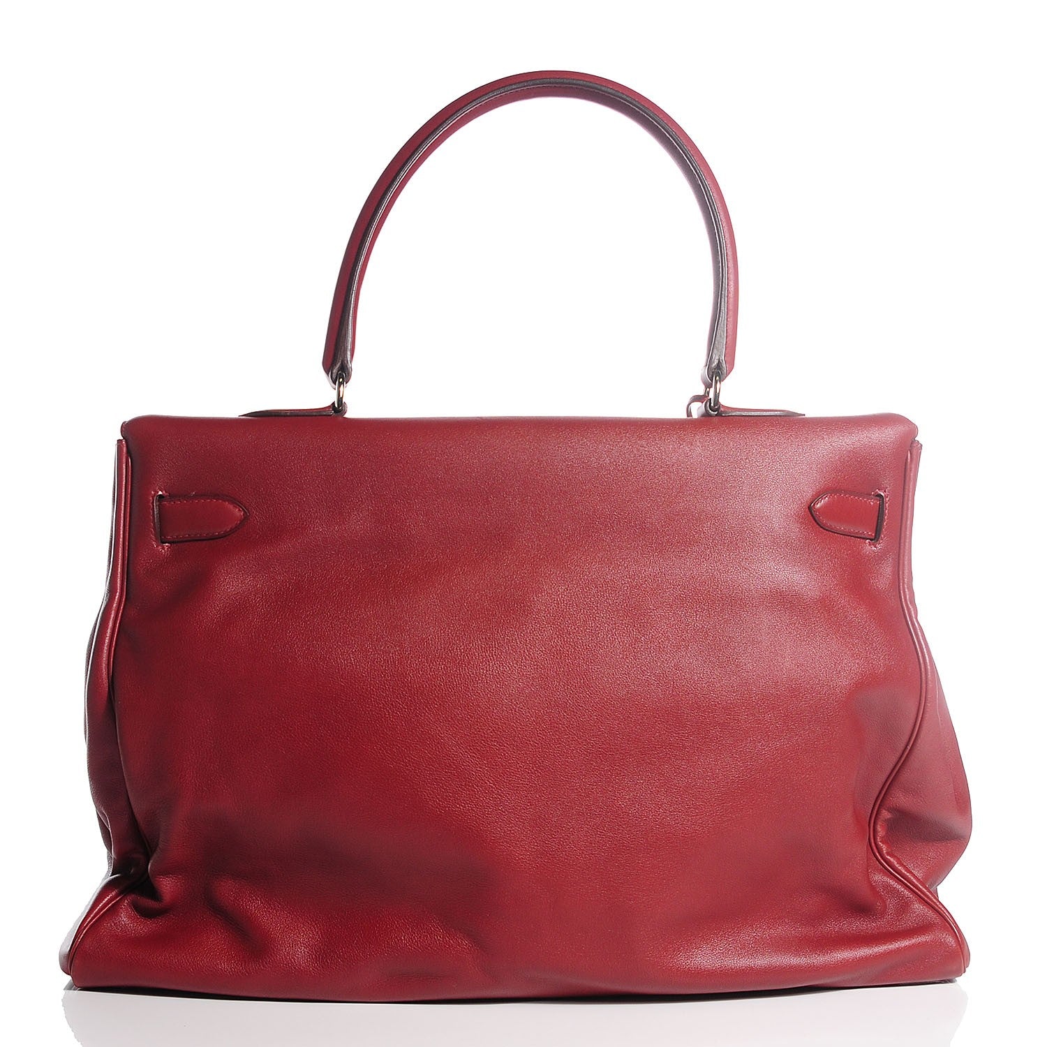 Hermes Veau Sikkim Kelly Relax 50 Rouge H 4 of 21