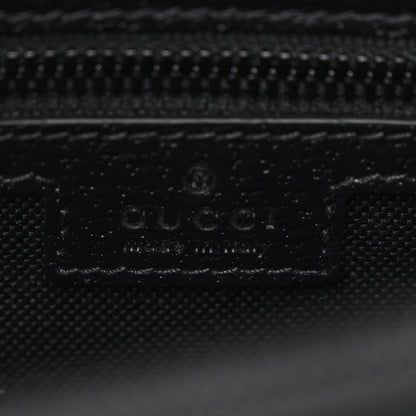 Gucci Textured Dollar Calfskin Web Monochrome Large Diana Tote Bag Black 7 of 13