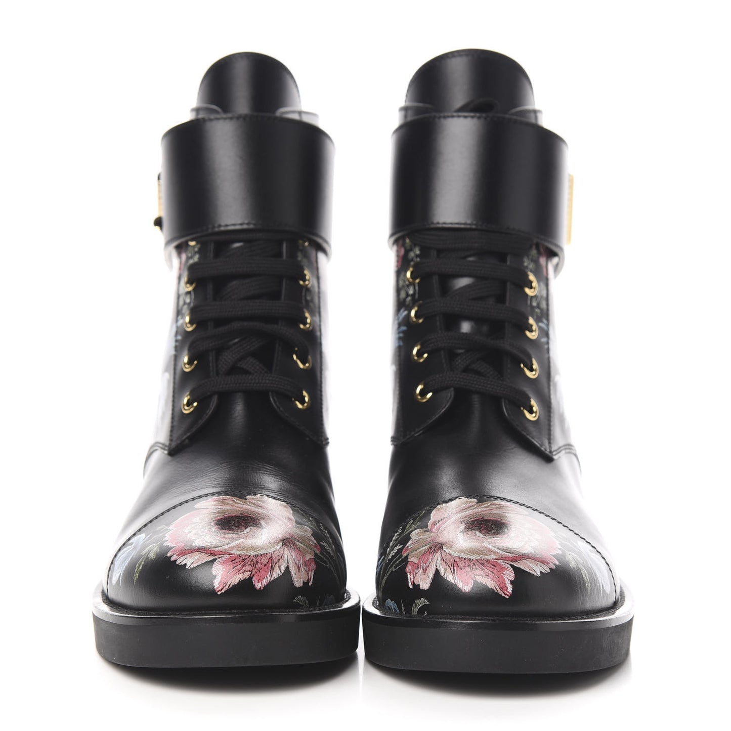 Calfskin Wonderland Ranger Flowers Boots 39 Black