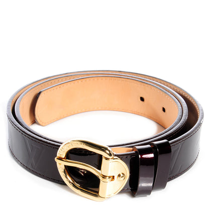 Louis Vuitton Vernis Ceinture 30mm Belt 90 36 Amarante 1 of 8